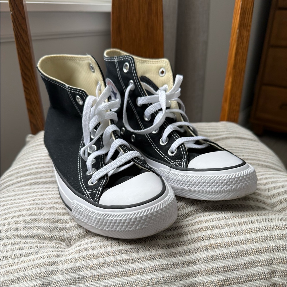 Converse Classic Black and White High-Tops - Picture 2 of 7